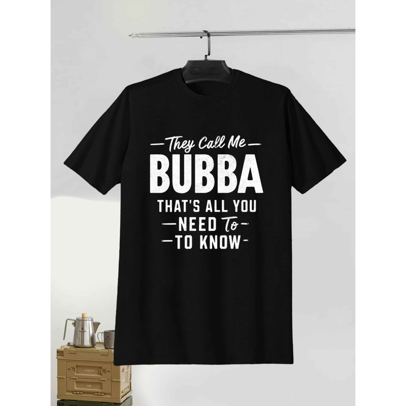 1pc Men's Casual Crew Neck T-shirt With " Bubba" Print, Polyester Knit Fabric With Slight Stretch, Geometric Pattern, Regular Fit For Adults - Summer Short Sleeve Tee
1pc Men's Casual Crew Neck T-shirt With " Bubba" Print, Polyester Knit Fabric With Slight Stretch, Geometric Pattern, Regular Fit For Adults - Summer Short Sleeve Tee