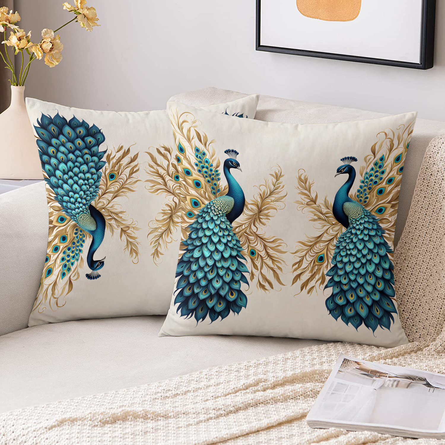 2pcs Modern Throw Pillow Covers, Blue And Design, Double-sided Print, 18x18 Inches, Soft Plush Fabric, Zipper Closure, Machine Washable, Decorative Cushion Covers For Room Decor, Polyester, No Insert
2pcs Modern Throw Pillow Covers, Blue And Design, Double-sided Print, 18x18 Inches, Soft Plush Fabric, Zipper Closure, Machine Washable, Decorative Cushion Covers For Room Decor, Polyester, No Insert