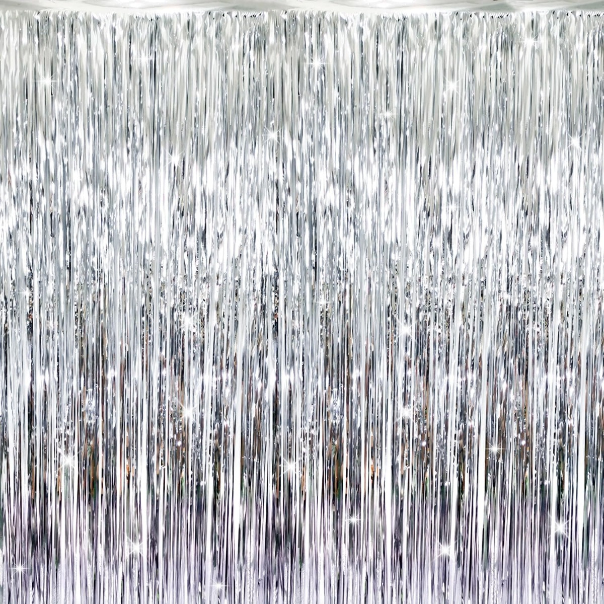 Sparkling Metallic Tinsel Foil Fringe Backdrop - 39.37" X 78.74" Party Streamer Backdrop For Birthdays, Graduations, New Year's Eve & Weddings
Sparkling Metallic Tinsel Foil Fringe Backdrop - 39.37" X 78.74" Party Streamer Backdrop For Birthdays, Graduations, New Year's Eve & Weddings