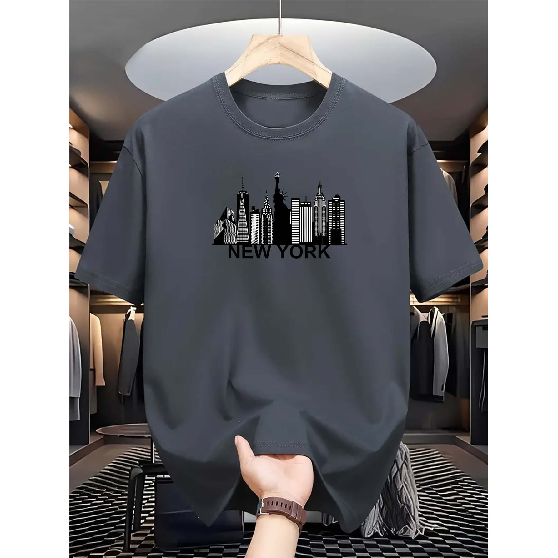 New Men's T-shirt - Casual & Comfortable Cotton, Breathable Short Sleeve Tee For Summer, Machine Washable
New Men's T-shirt - Casual & Comfortable Cotton, Breathable Short Sleeve Tee For Summer, Machine Washable