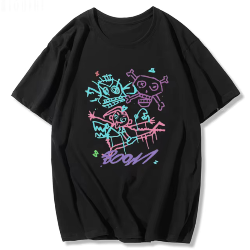 T-Shirt Imprimé pour Femme - Épaules Tombantes, Manches Courtes, Col Rond, Haut en Polyester Décontracté pour & l'Été
T-Shirt Imprimé pour Femme - Épaules Tombantes, Manches Courtes, Col Rond, Haut en Polyester Décontracté pour & l'Été
