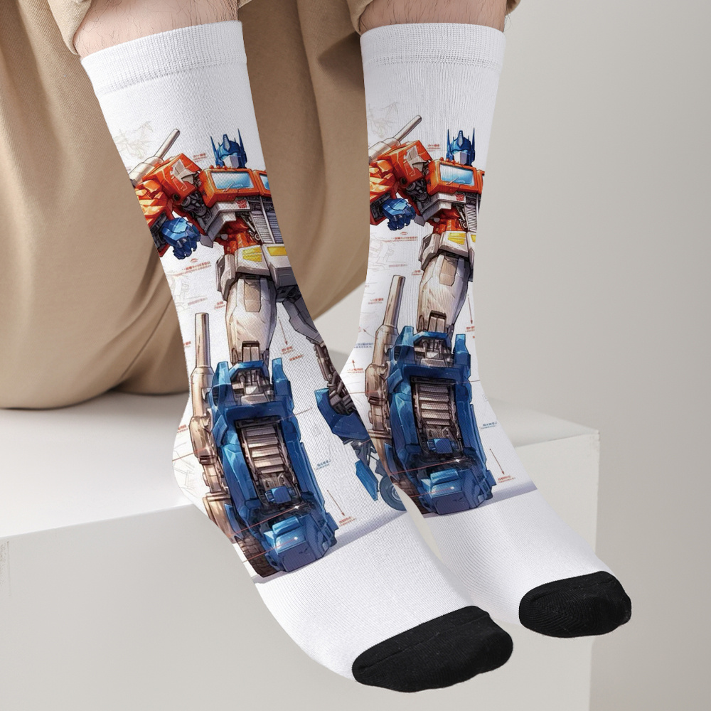 1 Pair 3d Heat Transfer 360° Print Novelty Crew Socks, Comfortable Breathable Polyester-spandex , Hand Wash Only, , Fashion Pattern -
1 Pair 3d Heat Transfer 360° Print Novelty Crew Socks, Comfortable Breathable Polyester-spandex , Hand Wash Only, , Fashion Pattern -