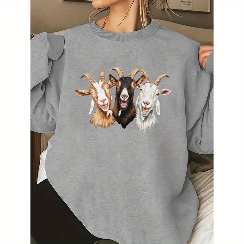 chèvres expressifs Imprimé Sweat-shirt, col rond Sweat-shirt décontracté pour et , vêtements pour femmes
chèvres expressifs Imprimé Sweat-shirt, col rond Sweat-shirt décontracté pour et , vêtements pour femmes