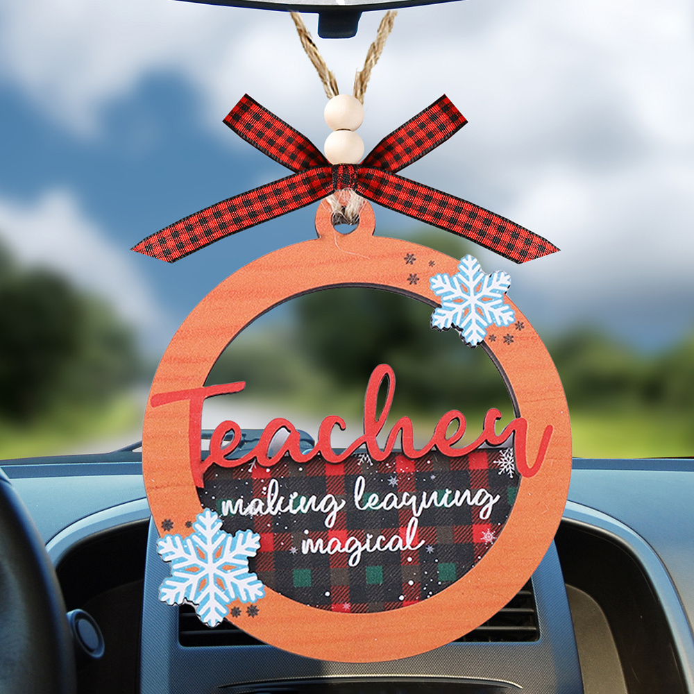 1pc, Teacher Magical Christmas , 2 Wooden Decoration, Christmas Tree Hanging Ornaments, To , Christmas Gifts For Teacher, Car
1pc, Teacher Magical Christmas , 2 Wooden Decoration, Christmas Tree Hanging Ornaments, To , Christmas Gifts For Teacher, Car