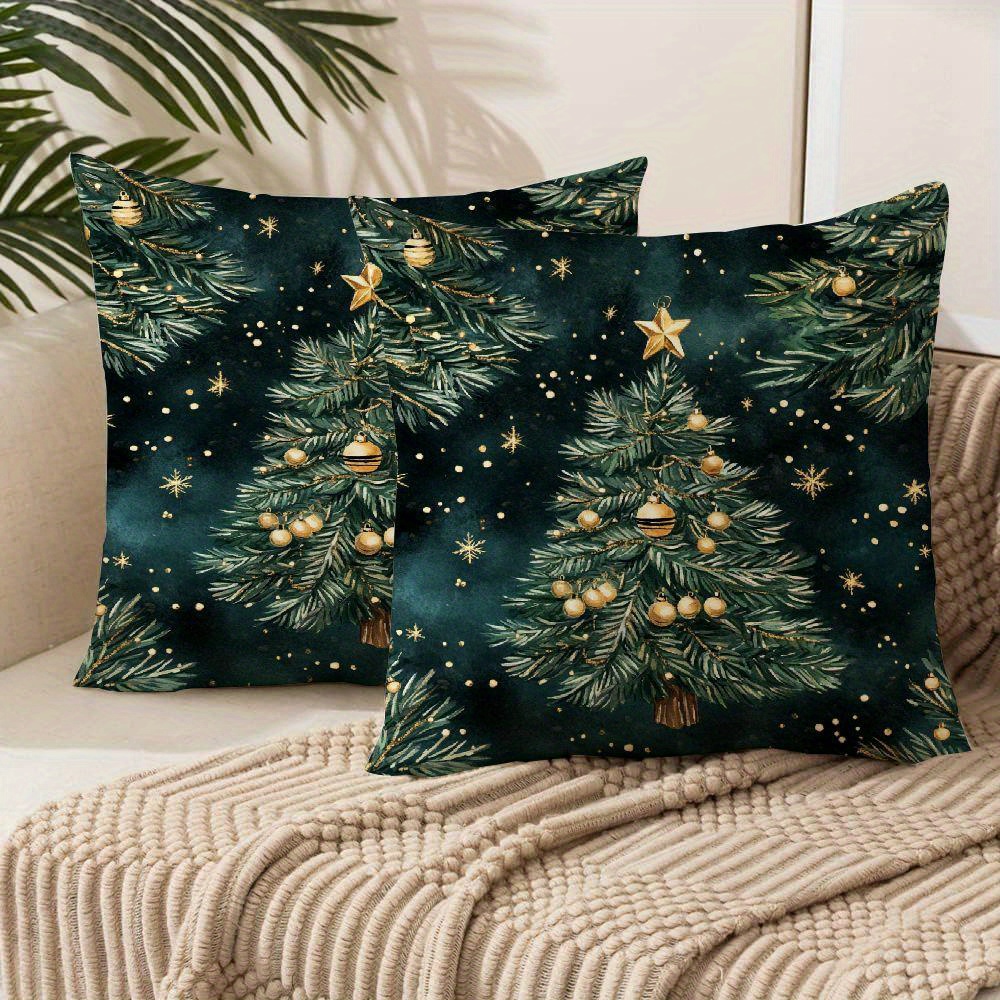 2pcs Christmas Tree Pillow Covers - Soft Plush, Double-sided Design For Sofa & Outdoor Decor, Machine Washable With Zip Closure, For Christmas
2pcs Christmas Tree Pillow Covers - Soft Plush, Double-sided Design For Sofa & Outdoor Decor, Machine Washable With Zip Closure, For Christmas