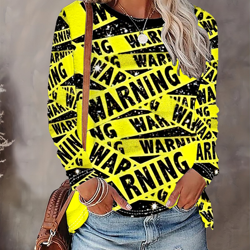 Women's T-shirt Letter Printing Print- Comfy Long Sleeve Crew Neck - Spring & Fall Casual Wear
Women's T-shirt Letter Printing Print- Comfy Long Sleeve Crew Neck - Spring & Fall Casual Wear