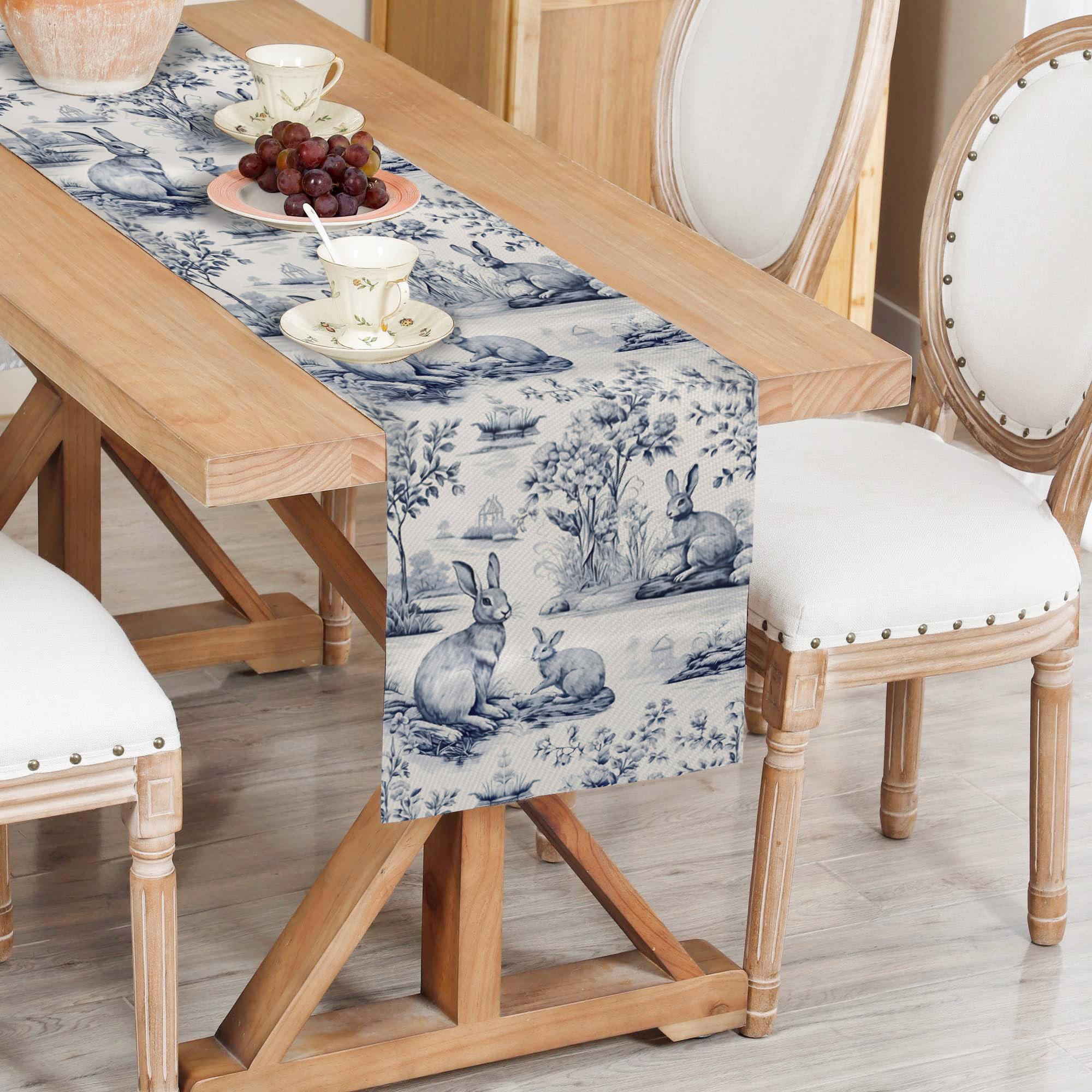 1pc Elegant Easter Bunny & Floral Table Runner - 100% Polyester, Woven Design For Dining Decor, Spring Celebrations, Bunny Accessories
1pc Elegant Easter Bunny & Floral Table Runner - 100% Polyester, Woven Design For Dining Decor, Spring Celebrations, Bunny Accessories