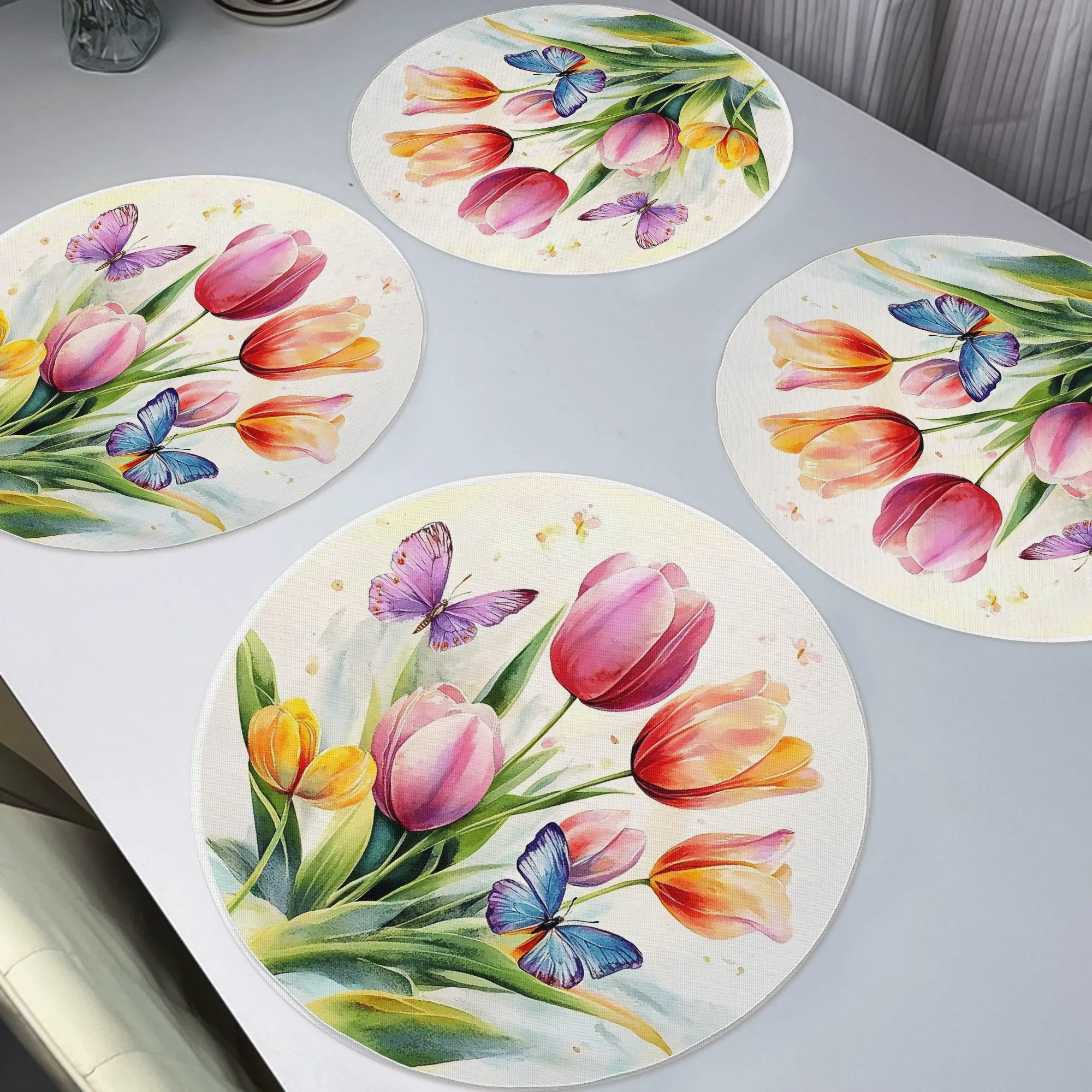 4pcs Set & Placemats - Non-slip, Washable Round Table Mats For Home Decor - Day, Holidays, And Dining Parties
4pcs Set & Placemats - Non-slip, Washable Round Table Mats For Home Decor - Day, Holidays, And Dining Parties