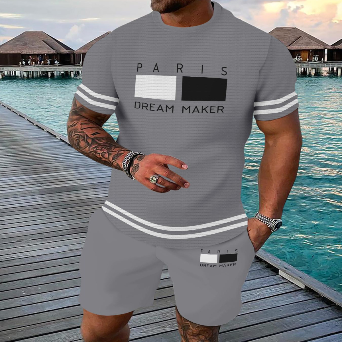 Costume Sportif Décontracté Respirant pour Hommes, T-shirt et Pantalon à Pièces pour l'Été, Costume d' 3D pour Hommes Adultes, Costume de Fitness Extérieur Décontracté
Costume Sportif Décontracté Respirant pour Hommes, T-shirt et Pantalon à Pièces pour l'Été, Costume d' 3D pour Hommes Adultes, Costume de Fitness Extérieur Décontracté