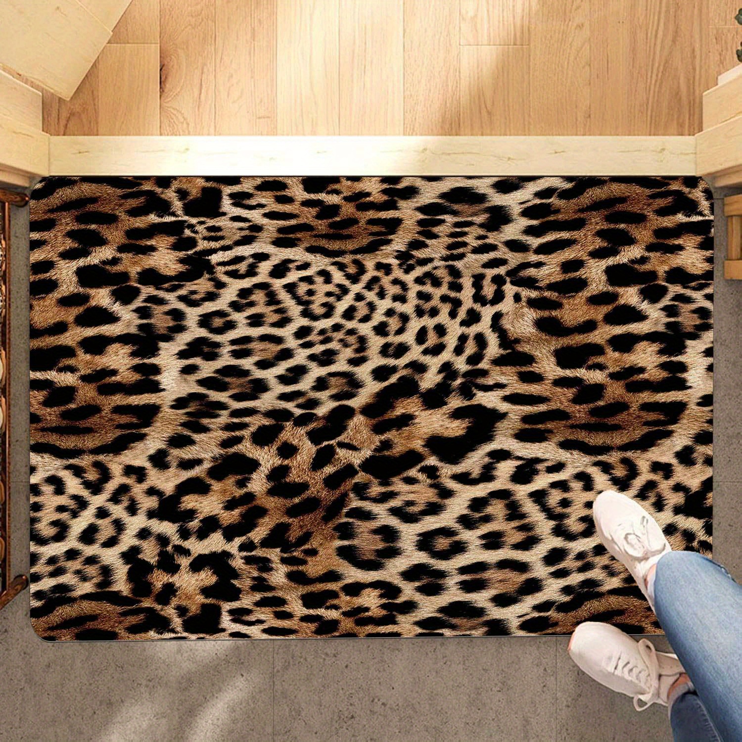 Chic Vintage Leopard Print Welcome Door Mat - , Non-slip & Machine Washable Rug For Living Room, Bedroom, Bathroom, Kitchen - Decor
Chic Vintage Leopard Print Welcome Door Mat - , Non-slip & Machine Washable Rug For Living Room, Bedroom, Bathroom, Kitchen - Decor