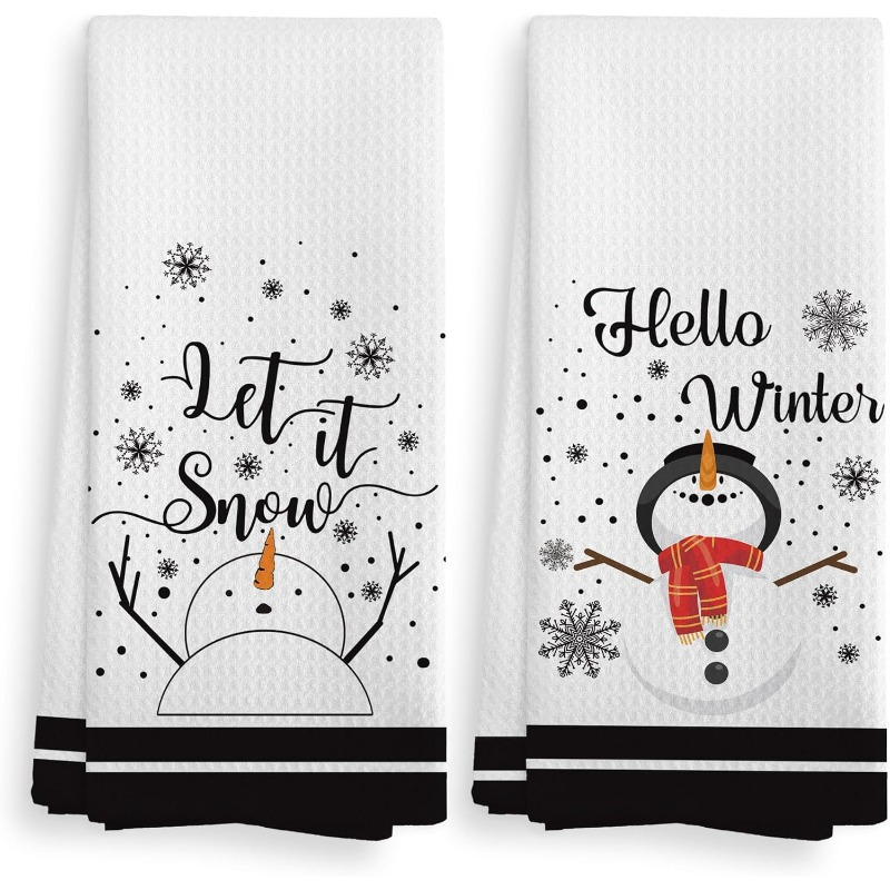 Set Of 2 Snowman Towels - 18x26 Polyester Dish Towels, Super Towels - & , , Decor Towels
Set Of 2 Snowman Towels - 18x26 Polyester Dish Towels, Super Towels - & , , Decor Towels