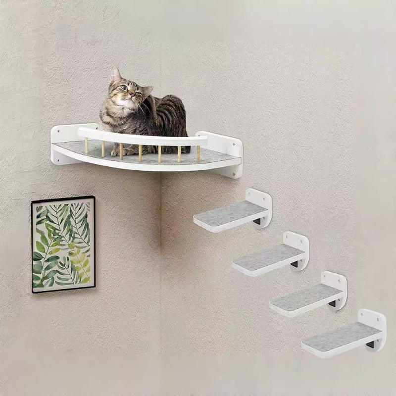 Wall-mounted Cat Rack With , 13 Interior Wall-mounted Cat Bed, With Felt Padded Wooden Cat Bed , With Cat Climbing Rack, Supporting 20 Lbs
Wall-mounted Cat Rack With , 13 Interior Wall-mounted Cat Bed, With Felt Padded Wooden Cat Bed , With Cat Climbing Rack, Supporting 20 Lbs