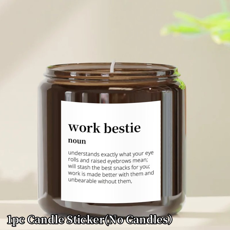 1pc "" Candle Label Sticker - Minimalist Coworker Decal, Ideal For Valentine's Day, Anniversary, Birthday Gifts , Colleagues, Teachers - /, Pp Material
1pc "" Candle Label Sticker - Minimalist Coworker Decal, Ideal For Valentine's Day, Anniversary, Birthday Gifts , Colleagues, Teachers - /, Pp Material