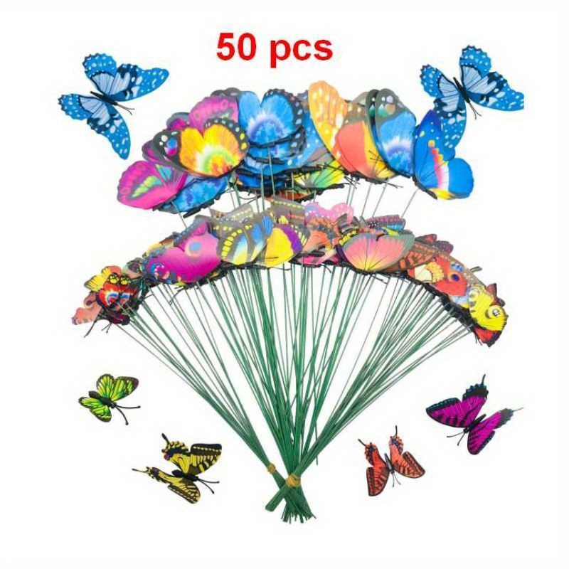 50 Pcs Stakes Pvc Waterproof Decorative Colorfuli Garden Stakes For Indoor/outdoor Christmas Yard Decor, Gift
50 Pcs Stakes Pvc Waterproof Decorative Colorfuli Garden Stakes For Indoor/outdoor Christmas Yard Decor, Gift
