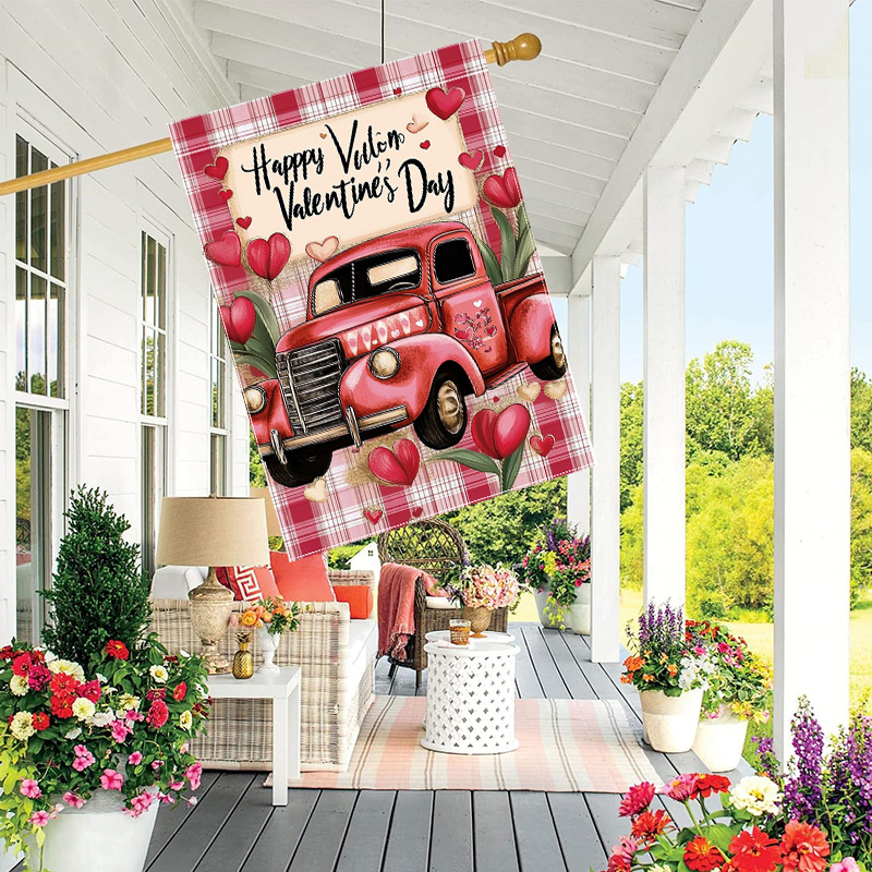 Happy Valentine's Day Red Pickup Decorative Garden Flag - Double-sided, Polyester, 28 X 40 Inches For Yard And Outdoor Lawn Decoration
Happy Valentine's Day Red Pickup Decorative Garden Flag - Double-sided, Polyester, 28 X 40 Inches For Yard And Outdoor Lawn Decoration