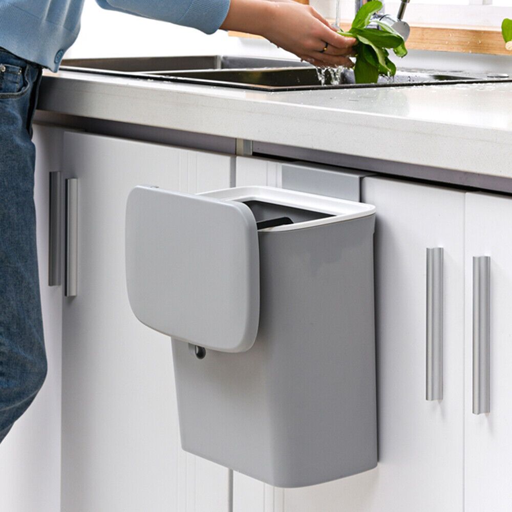 Space-saving 9l Kitchen Trash Can With Lid - , Overflow-proof Design For Cabinet Door Hanging, Odor-resistant, Pp Material
Space-saving 9l Kitchen Trash Can With Lid - , Overflow-proof Design For Cabinet Door Hanging, Odor-resistant, Pp Material