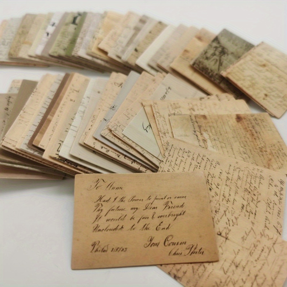 100pcs Vintage Handwritten Letter Paper, Double-sided Printing Retro Memo Pads Notes For Scrapbooking Diary Journals Diy, Paper
100pcs Vintage Handwritten Letter Paper, Double-sided Printing Retro Memo Pads Notes For Scrapbooking Diary Journals Diy, Paper