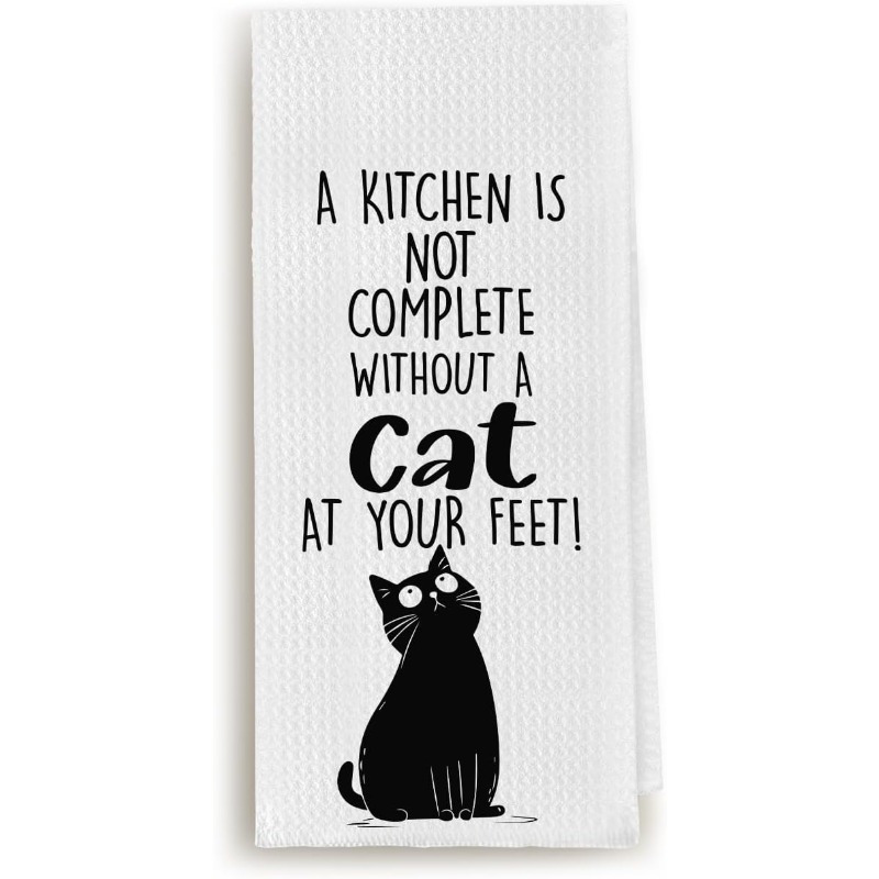1pc Modern Woven Polyester Kitchen Dish Towel, Super Soft, Machine Washable, Cat Design, 18x26 Inch, With For Cat Christmas Decorations
1pc Modern Woven Polyester Kitchen Dish Towel, Super Soft, Machine Washable, Cat Design, 18x26 Inch, With For Cat Christmas Decorations