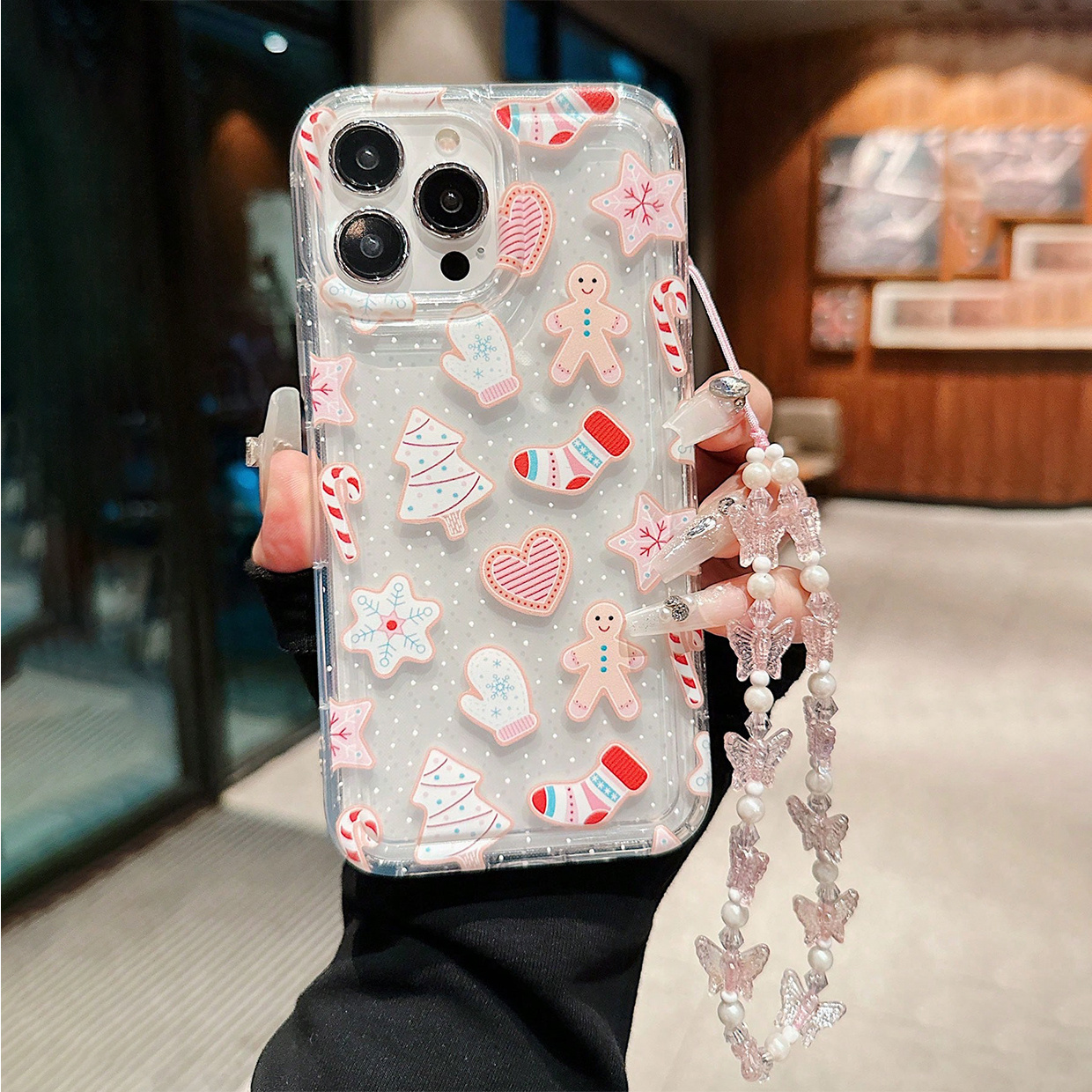 Christmas 1pc Christmas Pattern Design Mobile Phone Case With Lanyard, Compatible With Iphone16 15 14 11
Christmas 1pc Christmas Pattern Design Mobile Phone Case With Lanyard, Compatible With Iphone16 15 14 11