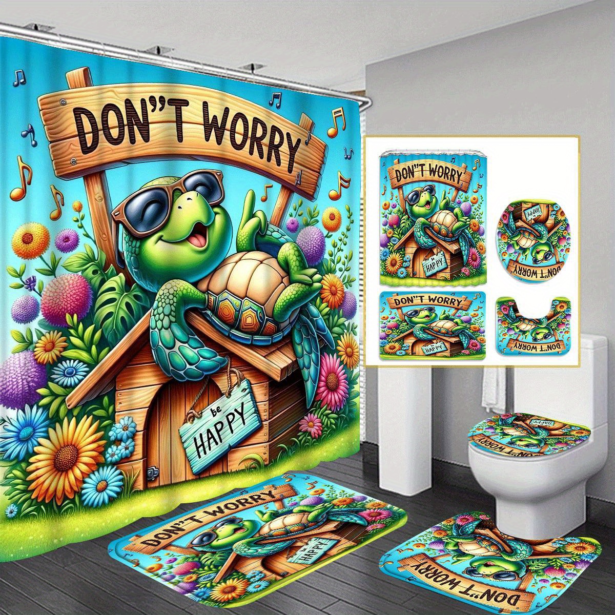Sea 1/4pcs Shower Curtain Set 12 - Shower Curtain, Bath Mat, And U-shaped Rug -bathroom Decoration Set, The For
Sea 1/4pcs Shower Curtain Set 12 - Shower Curtain, Bath Mat, And U-shaped Rug -bathroom Decoration Set, The For