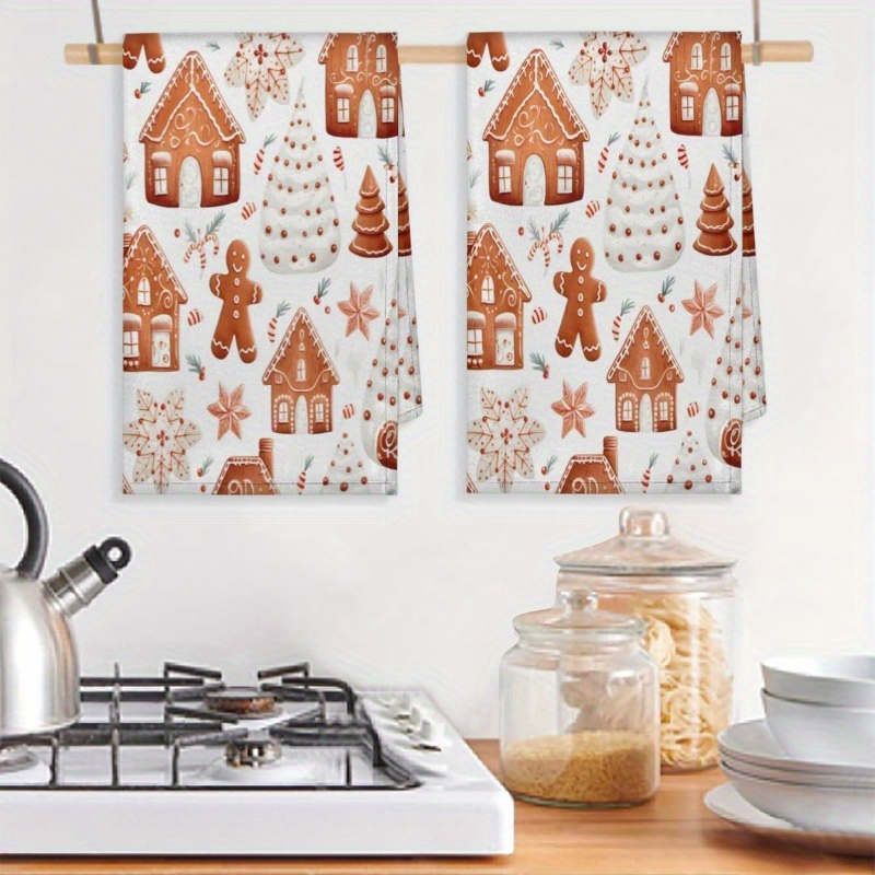 2pcs Modern Soft Polyester Kitchen Towels, 18x26 Inch, Gingerbread Man Pattern, Machine Washable, Rectangular, Sport- & Kitchen Decor
2pcs Modern Soft Polyester Kitchen Towels, 18x26 Inch, Gingerbread Man Pattern, Machine Washable, Rectangular, Sport- & Kitchen Decor