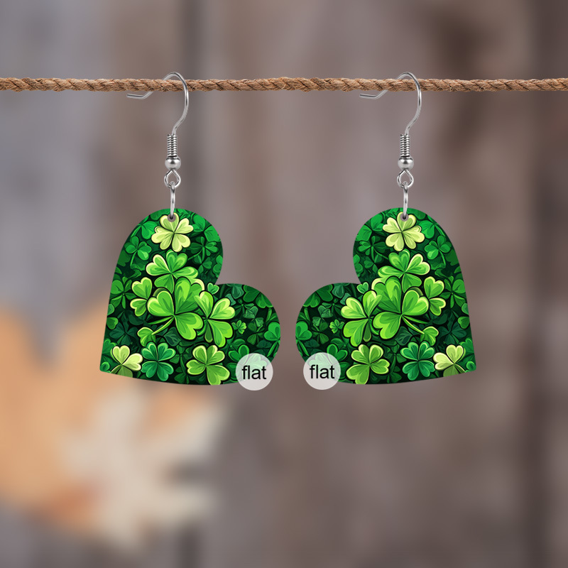 's Day Charm: Cute Green Dangle Earrings - Acrylic, Stainless Steel Posts, Perfect Gift For Her
's Day Charm: Cute Green Dangle Earrings - Acrylic, Stainless Steel Posts, Perfect Gift For Her