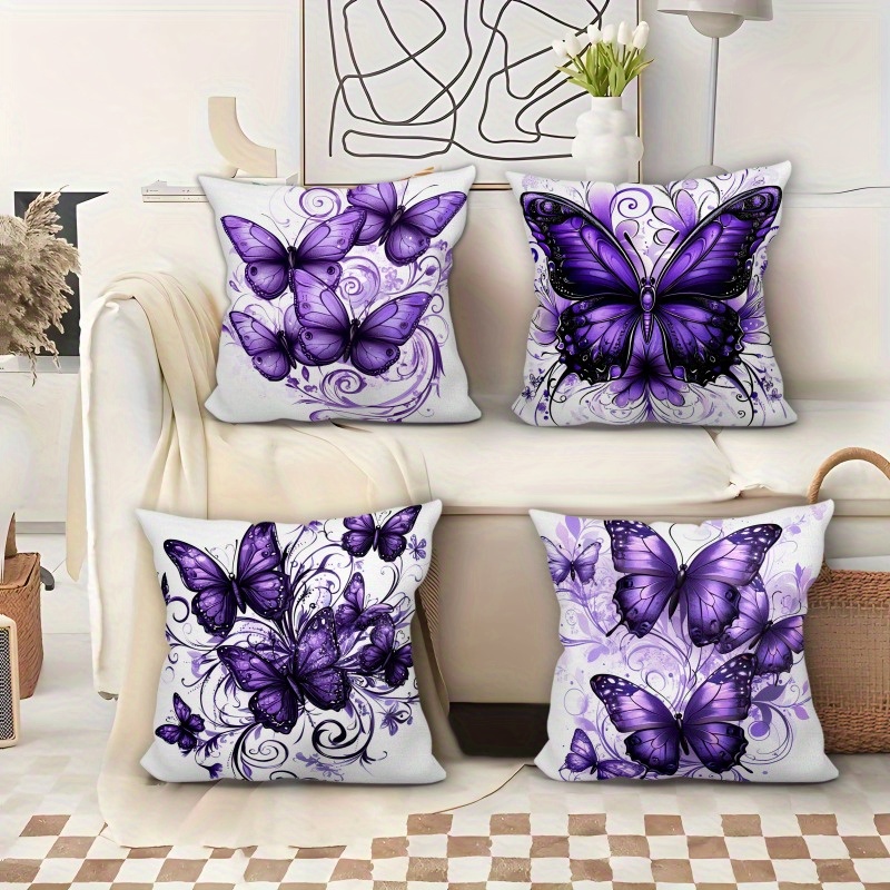 Purple Pattern Set Of 4, 100% Zippered 17.7" X 17.7", - Cushion For , Washable - , Bed, , & Car Decor
Purple Pattern Set Of 4, 100% Zippered 17.7" X 17.7", - Cushion For , Washable - , Bed, , & Car Decor
