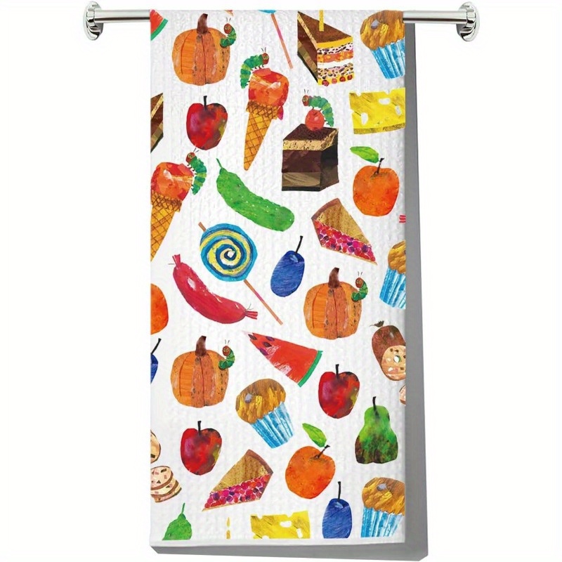 1pc Modern Cartoon & Food Polyester Kitchen Towel, Super 18x26 Inch, Machine Washable, Cute Insect & Desserts Design For Home Use
1pc Modern Cartoon & Food Polyester Kitchen Towel, Super 18x26 Inch, Machine Washable, Cute Insect & Desserts Design For Home Use