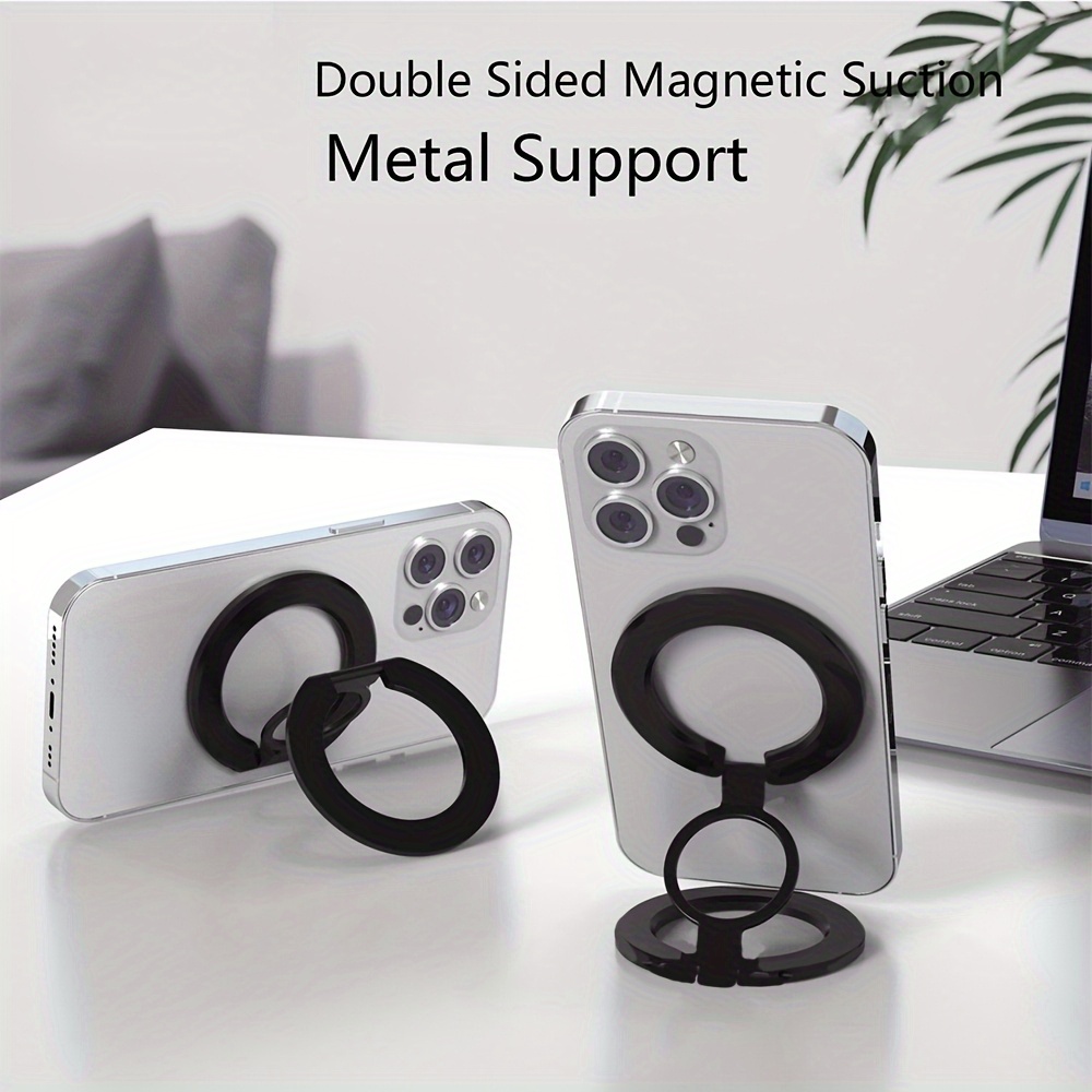 Double Magnetic Cell Phone Ring Stand Bracket, Double-sided Phone Grip Adjustable Cell Phone Finger Ring Support Magnetic Phone Holder Suitable For Iphone, Smart Phone
Double Magnetic Cell Phone Ring Stand Bracket, Double-sided Phone Grip Adjustable Cell Phone Finger Ring Support Magnetic Phone Holder Suitable For Iphone, Smart Phone