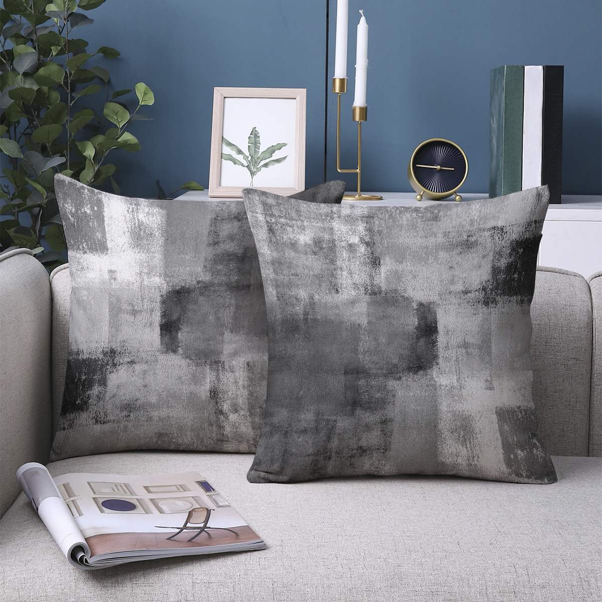 2-pack Modern Artistic Throw Pillow Covers, Vintage , Double-sided Print, 18x18 Inches, Machine Washable, Zipper Closure, Knit Polyester Decorative Cushion Cases For Room Types - No Insert
2-pack Modern Artistic Throw Pillow Covers, Vintage , Double-sided Print, 18x18 Inches, Machine Washable, Zipper Closure, Knit Polyester Decorative Cushion Cases For Room Types - No Insert