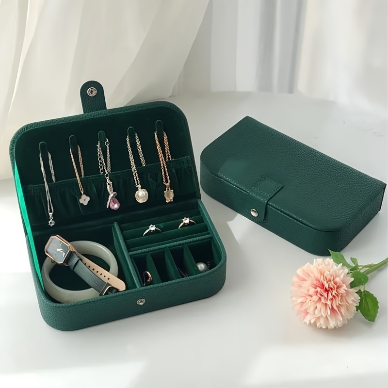 Chic Leather Travel Jewelry Organizer - Portable Storage Box For Bracelets, Earrings, Rings & Necklaces With Fabric Interior, Jewelry Boxes
Chic Leather Travel Jewelry Organizer - Portable Storage Box For Bracelets, Earrings, Rings & Necklaces With Fabric Interior, Jewelry Boxes