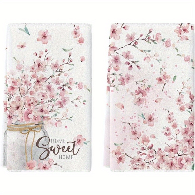 2-pack Modern Woven Polyester Kitchen Towels, Super Soft Flower & Leaf Design, 18x26 Inch, Machine Washable, Decorative Hand Towels For Farmhouse Decor
2-pack Modern Woven Polyester Kitchen Towels, Super Soft Flower & Leaf Design, 18x26 Inch, Machine Washable, Decorative Hand Towels For Farmhouse Decor