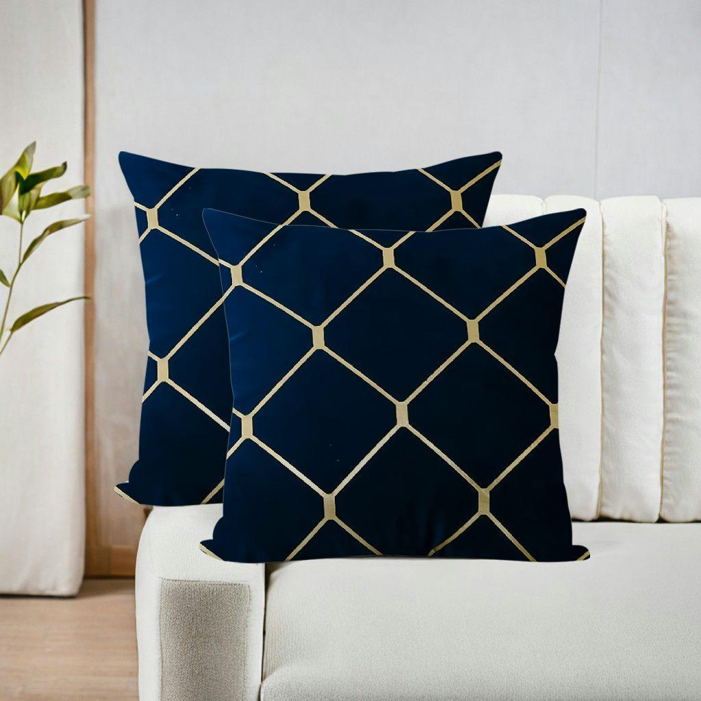 Golden Throw Pillow Covers, Pack Of 2 Soft Decorative Cushion Covers For Couch Sofa Home Decoration, Navy Blue, 18x18 Inch
Golden Throw Pillow Covers, Pack Of 2 Soft Decorative Cushion Covers For Couch Sofa Home Decoration, Navy Blue, 18x18 Inch
