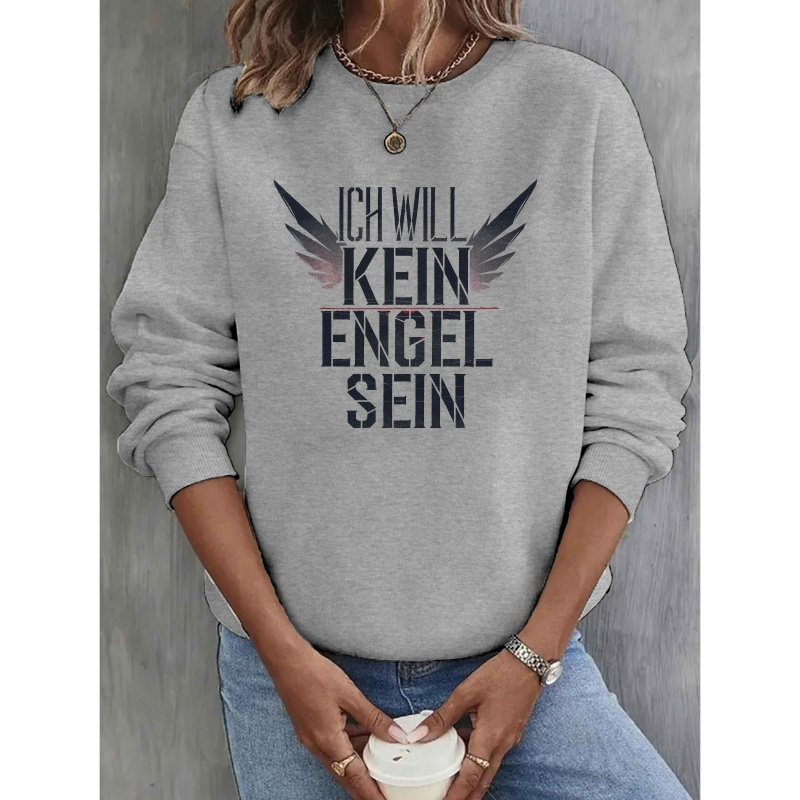 Letter Print Pullover Sweatshirt, Casual Long Sleeve Crew Neck Sweatshirt For Fall & Winter, Women's Clothing
Letter Print Pullover Sweatshirt, Casual Long Sleeve Crew Neck Sweatshirt For Fall & Winter, Women's Clothing