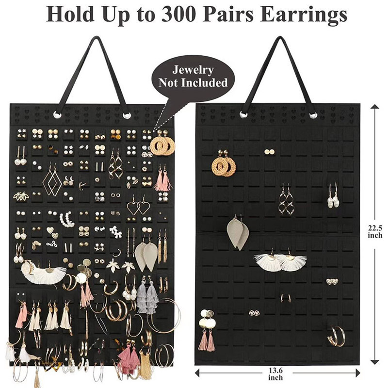 Felt Jewelry Organizer - Wall-mounted Storage For Earrings, Necklaces & Accessories, Dustproof Design
Felt Jewelry Organizer - Wall-mounted Storage For Earrings, Necklaces & Accessories, Dustproof Design