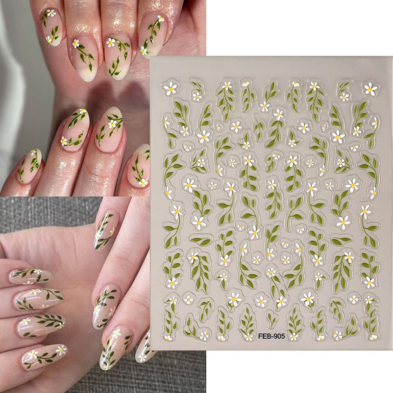 Spring Essential: 5d Waterproof Leaf Art Stickers - Self-adhesive, , Plant Theme Decals For Women & Girls, , Nail Stickers
Spring Essential: 5d Waterproof Leaf Art Stickers - Self-adhesive, , Plant Theme Decals For Women & Girls, , Nail Stickers