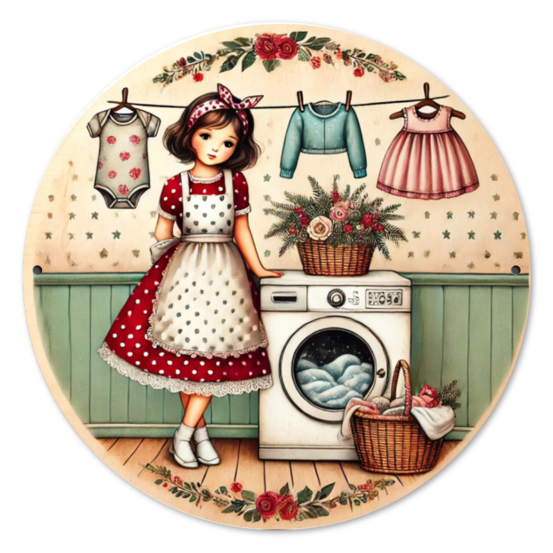 1pc Wooden Girls Laundry Theme Sign - Floral Ornament Wall Hanging For Home, Room, And Door Decor - Ideal Gift , Suitable For Indoor And Outdoor Use
1pc Wooden Girls Laundry Theme Sign - Floral Ornament Wall Hanging For Home, Room, And Door Decor - Ideal Gift , Suitable For Indoor And Outdoor Use