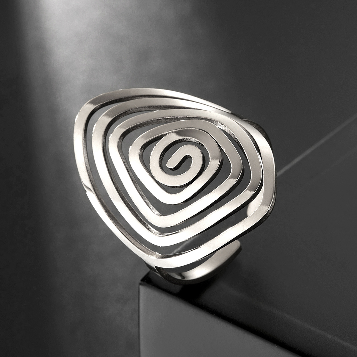 Kkjoy Stainless Steel Spiral Ring - Adjustable Geometric , Style Fashion Jewelry Gift For Men
Kkjoy Stainless Steel Spiral Ring - Adjustable Geometric , Style Fashion Jewelry Gift For Men