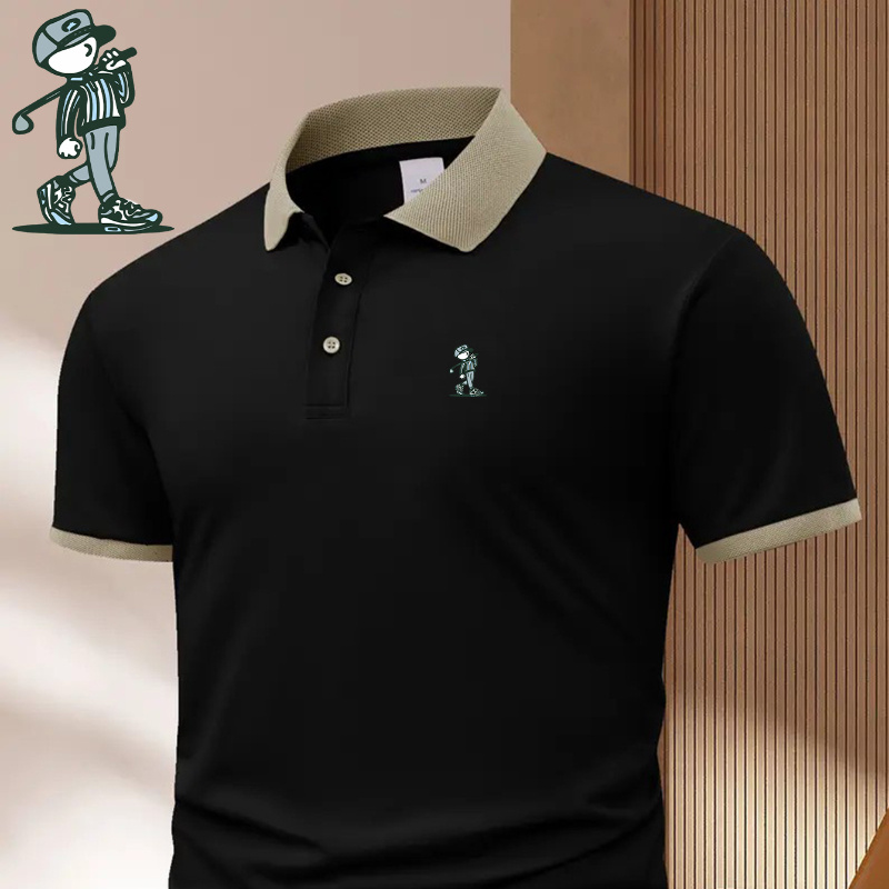 Chemise Rose d'Été pour Homme avec Imprimé de Golf - Décontractée, Extensible, Manches Courtes avec Col et Poignets Contrastants, Tissu Polyester Léger, T-Shirt de Golf
Chemise Rose d'Été pour Homme avec Imprimé de Golf - Décontractée, Extensible, Manches Courtes avec Col et Poignets Contrastants, Tissu Polyester Léger, T-Shirt de Golf