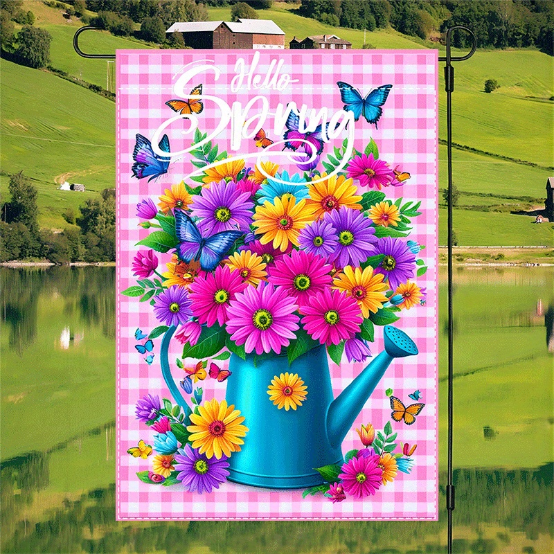 1pc "" Pink Floral & Flag - Double-sided, Waterproof Burlap, 12x18 Inch - Vibrant Outdoor Decor For , No Power Needed, Outdoor Artificial Flowers
1pc "" Pink Floral & Flag - Double-sided, Waterproof Burlap, 12x18 Inch - Vibrant Outdoor Decor For , No Power Needed, Outdoor Artificial Flowers