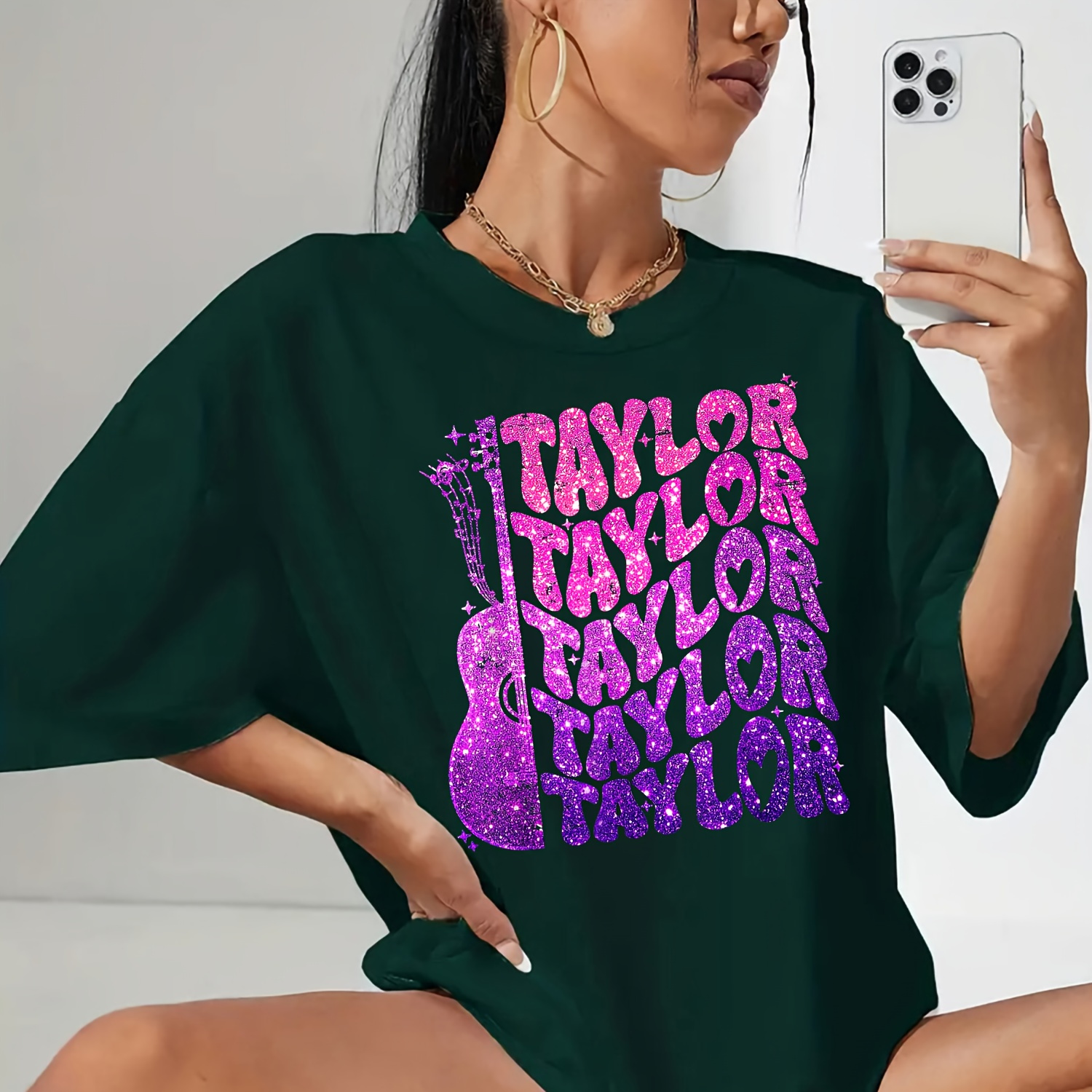 1pc Theme Glittery Guitar Applique, Iron-on Heat Transfer Sticker For Diy T-shirts, Sweatshirts, Bags - Cartoon Guitar Design For Clothing Decoration
1pc Theme Glittery Guitar Applique, Iron-on Heat Transfer Sticker For Diy T-shirts, Sweatshirts, Bags - Cartoon Guitar Design For Clothing Decoration
