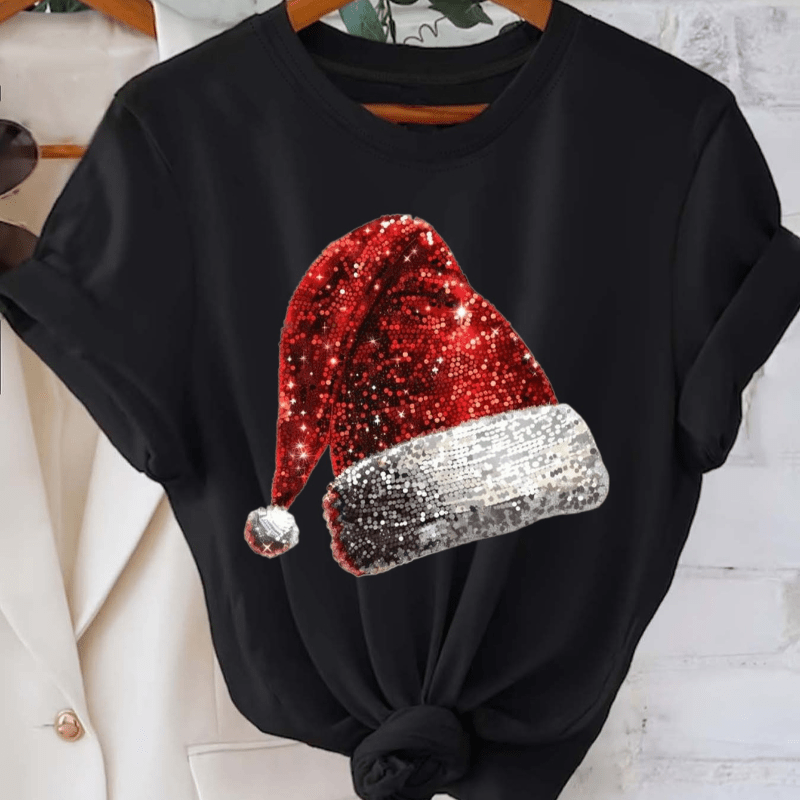 Christmas Print T-shirt For Women - Casual Crew Neck, Short Sleeve Top, Breathable Polyester , , Christmas Tshirt, Best For Christmas
Christmas Print T-shirt For Women - Casual Crew Neck, Short Sleeve Top, Breathable Polyester , , Christmas Tshirt, Best For Christmas
