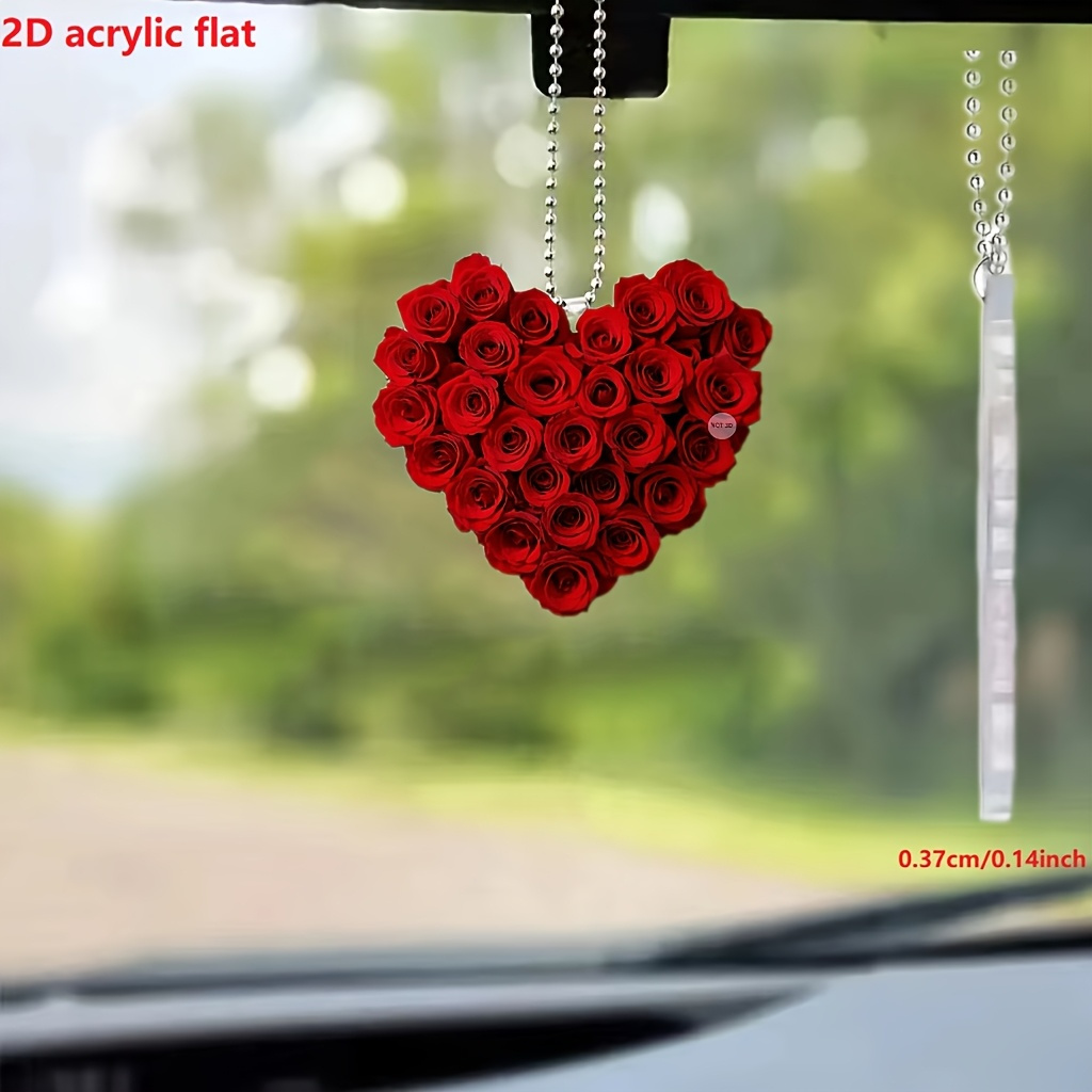 1pc Valentine's Day Heart Rose Crystal Pendant, 2d Flat Design, For Christmas Tree Decoration, Keychain, Bag Accessory, Holiday Decoration, Birthday And Valentine's Day Gift
1pc Valentine's Day Heart Rose Crystal Pendant, 2d Flat Design, For Christmas Tree Decoration, Keychain, Bag Accessory, Holiday Decoration, Birthday And Valentine's Day Gift