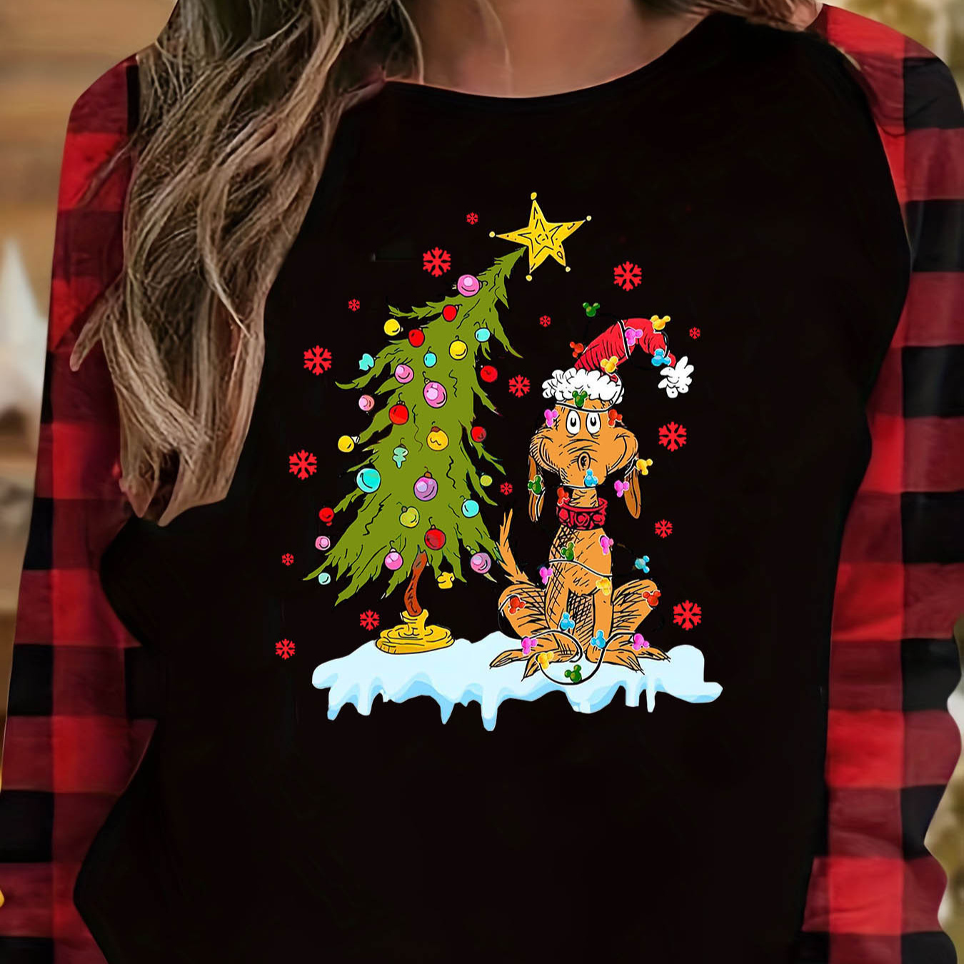 Christmas Style Green Christmas Tree And Dog Print Round Neck Long Sleeve, Comfortable And Women's Top For Autumn And Winter.
Christmas Style Green Christmas Tree And Dog Print Round Neck Long Sleeve, Comfortable And Women's Top For Autumn And Winter.