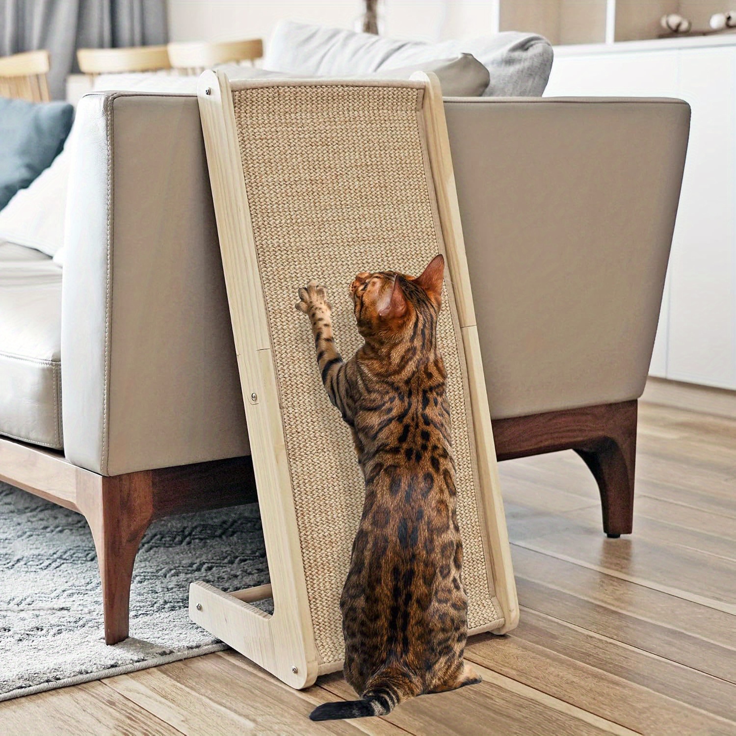 L-shaped Cat Scratching Board, Sisal Fiberboard Ramp, Wall-mounted Furniture Protector, Indoor Play & Claw Care For Cats & Rabbits
L-shaped Cat Scratching Board, Sisal Fiberboard Ramp, Wall-mounted Furniture Protector, Indoor Play & Claw Care For Cats & Rabbits