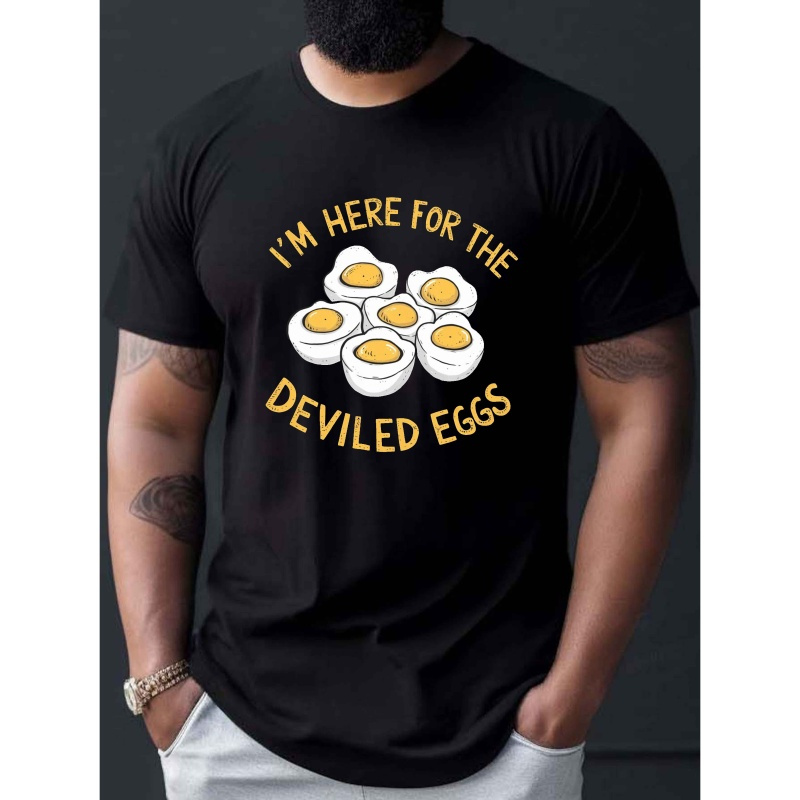 Men's ' For The Deviled Eggs' Graphic Tee - Casual Short Sleeve T-shirt, Breathable Polyester, Summer Fashion
Men's ' For The Deviled Eggs' Graphic Tee - Casual Short Sleeve T-shirt, Breathable Polyester, Summer Fashion