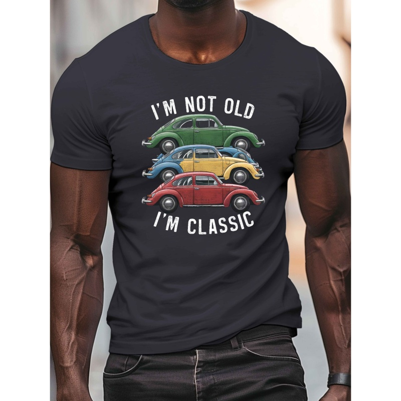 Vintage Cars Graphic T-shirt, 100% Polyester Knit Fabric, Casual Crew Neck Short Sleeve Tee, Geometric Pattern Lightweight Summer Top
Vintage Cars Graphic T-shirt, 100% Polyester Knit Fabric, Casual Crew Neck Short Sleeve Tee, Geometric Pattern Lightweight Summer Top