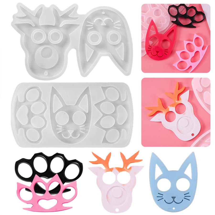 2-pack Silicone Keychain Finger Mold Set, 3d Animal Cat Face Candle Making Molds, Irregular Shape Diy Craft Molds For Home Decor, Oh430
2-pack Silicone Keychain Finger Mold Set, 3d Animal Cat Face Candle Making Molds, Irregular Shape Diy Craft Molds For Home Decor, Oh430