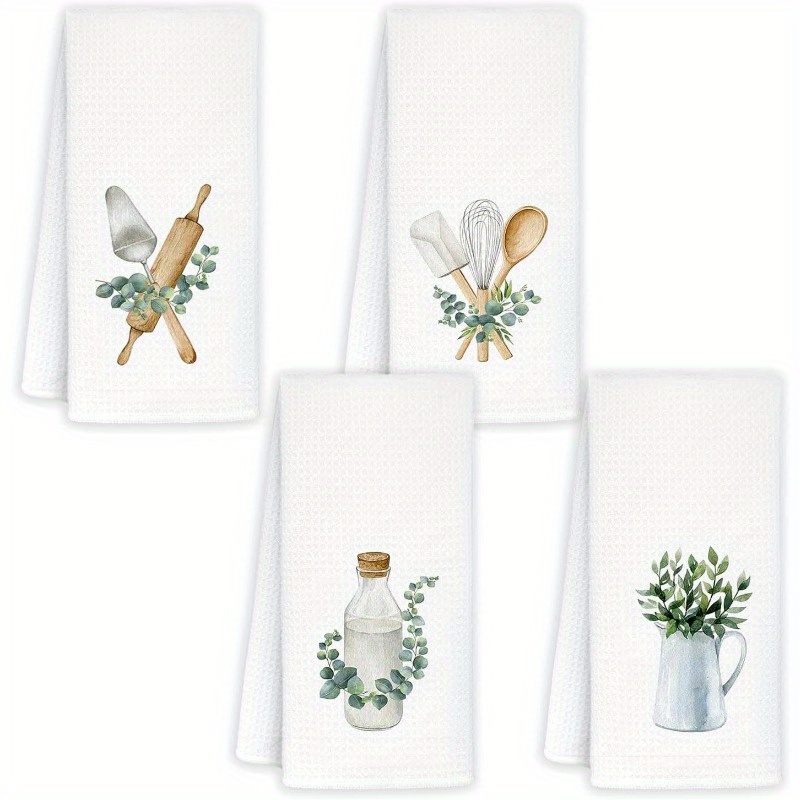 4pcs Kitchen Towels - 18x26 Inch, Modern Cartoon Design, Machine Washable Polyester Dish Cloths For Home Decor
4pcs Kitchen Towels - 18x26 Inch, Modern Cartoon Design, Machine Washable Polyester Dish Cloths For Home Decor