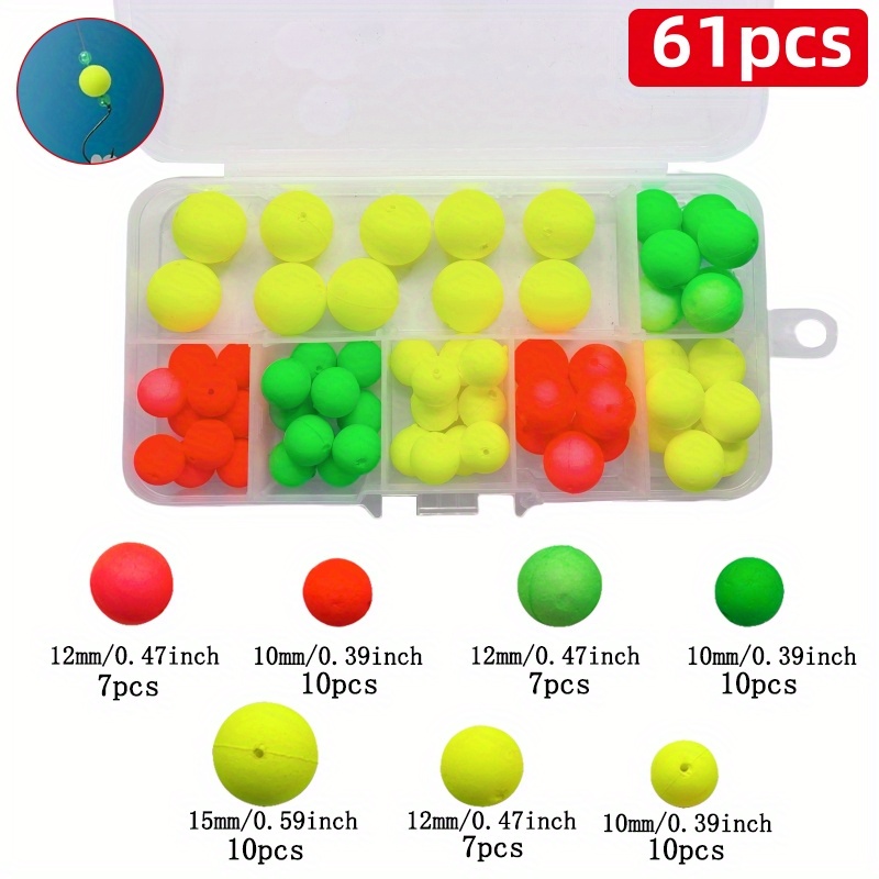 61pcs Bouées en de assortie, flotteurs sphériques en résine la au tassergal, au et palangrotte, de étang et réservoir
61pcs Bouées en de assortie, flotteurs sphériques en résine la au tassergal, au et palangrotte, de étang et réservoir